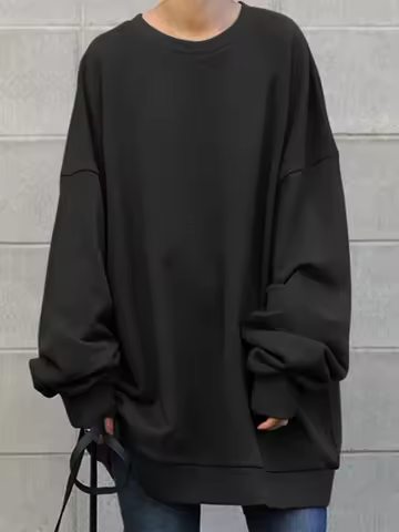 Fashion Winter Hoodies Sweatshirt ZANZEA Autumn Long Sleeve SweatshirtsOversized Women Solid Loose P