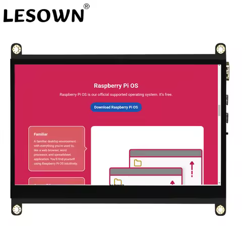 LESOWN 7 inch HDMI Touch Screen mini Monitor LCD Panel Small Wide Raspberry Pi Display Module for La