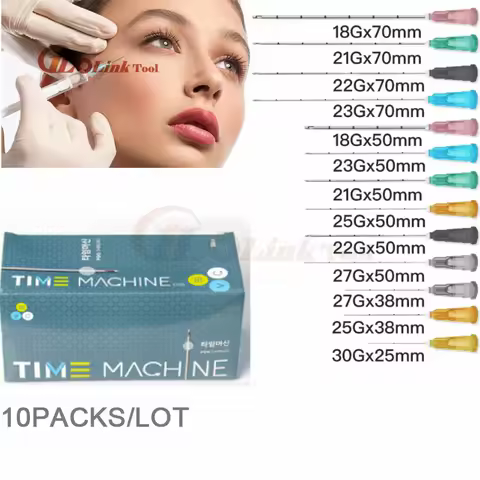 Korea Fine Micro Blunt Needle Canula 18G 21G 22G 23G 25g 50MM Blunt Tip Cannula Needle For Filler Hy