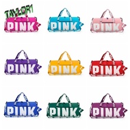 TAYLOR1 Pink Sports Gym Bag, Large Capacity Multifunction Duffle Bag Pink, Weekender Bags Unisex Waterproof Victoria Secret Tote Handbag Short-haul Bag