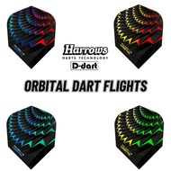 Harrows Dart Flights - ORBITAL 100 Micron Darts flight 3Pcs/pack (SAYAP ARROW)