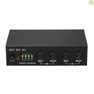 Fast Ship UM4X4 USB MIDI Interface 4 IN /4 Out 64 MIDI Channels 4i/4o + Merge 2i4o MIDI Box 4X4