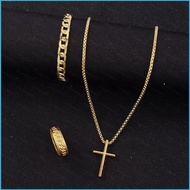 hj7 Cross jewelry chain ring Bracelet necklace 3 set Personalized Fashion Baida Jewelry hj7