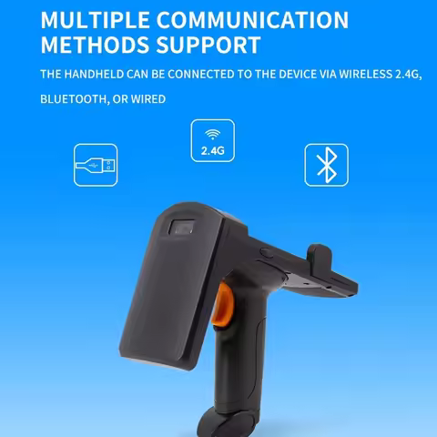 MR12 Portable UHF RFID Keyboard Emulator USB Bluetooth RFID Tag Sticker 1D 2D Code Scanner UHF RFID 