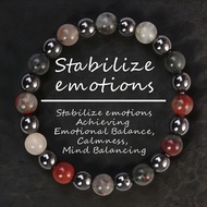 Symbol Emotions 8mm Beads Stone Bracelets Handmade Bangle Unisex Jewelry