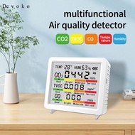 Devoko Large Display CO2 Detector Air Quality Monitor Temperature Humidity Tester for Car Hotel Cell