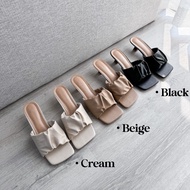 [พร้อมส่ง] WEAR.SOUL #S531-Puffy Low Heel Sandals