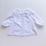 BB衫 baby girl 女仔 kids children 有領衫 宴會 banquet 純白 純白色 白色 純棉 全棉 100% cotton 女童 小朋友 面試 面試衫 幼稚園面試 N班面試 有