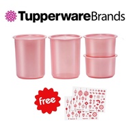 Tupperware Lucky Munch One Touch Set with FREE Stickers Airtight One Touch Topper 590ml or Canister 1.25L bekas kedap