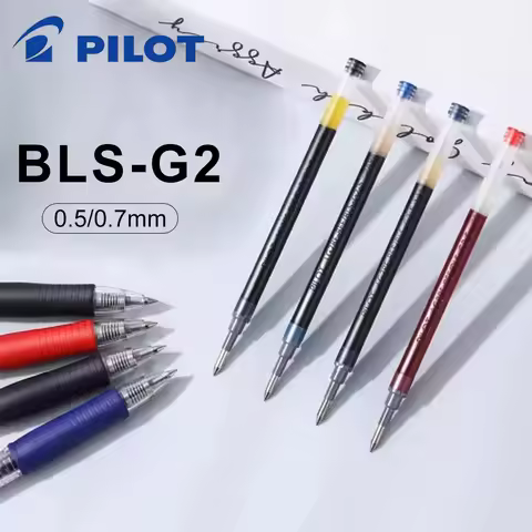 6pcs Japan Pilot Original Gel Pen Refills Dr. Grip BLS-G2 0.5/0.7mm Black Red Blue Ink for B2P/G2 Sc