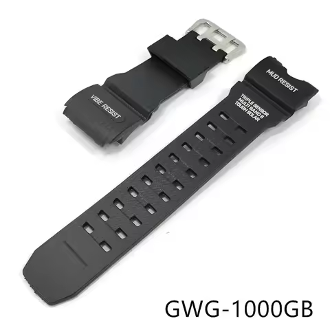 Strap for Casio G-SHOCK GWG-1000GB Black Silicone Watch Band Men Sport Waterproof Pin Buckle Watchba