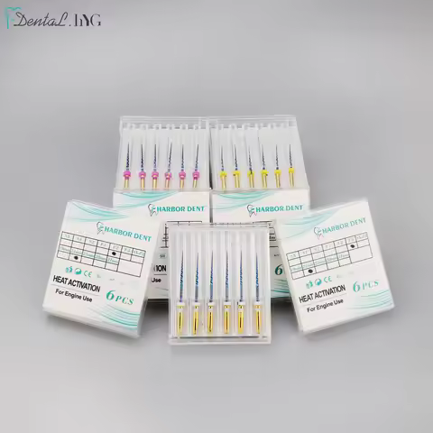 HARBOR 5PACKs Dental Heat Activated Canal Root Files SX-F3 21mm 25mm Dentist Tools Can Bend for Prep