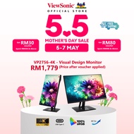 ViewSonic VP2756-4K 27 Inch UHD IPS Pantone Validated 100% sRGB &amp; Factory Pre-Calibrated Monitor with 60W USB-C ( VP2756 )
