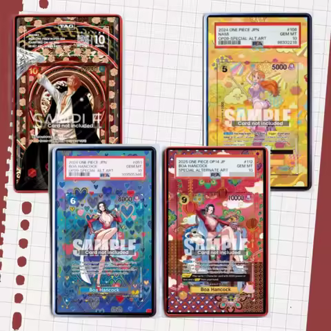 One Piece Shanks Nami Boa Hancock Anime Psa Card Extended Art Acrylic Display Rack Case Diy Anime Ca