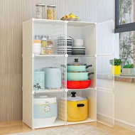💘&amp;Simple and Economical Assembled Storage Cabinet Cupboard Cupboard Kitchen Household Cabinet Locker Multi-Function Side