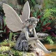居家花仙子喂鳥器 天使女孩小天使雕像戶外院子裝飾擺件
