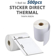 STIKER KERTAS LABEL PRINTER BARCODE 100 x 150 mm STIKER A6 THERMAL