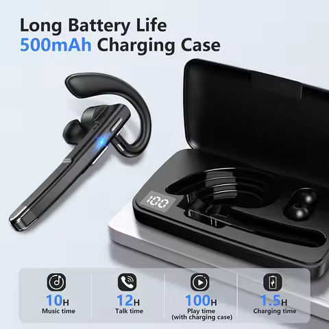 New YYK520 Wireless Headset Business Ear-mounted Bluetooth V5.1 Hands-free Call Noise Reduction Head