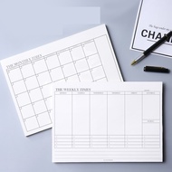 B5 weekly/monthly plan paper 50 sheets 80gsm | Work note timetable
