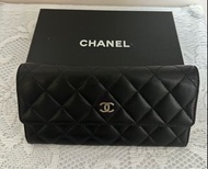 Chanel Wallet 長銀包 羊皮 加鏈變 WOC