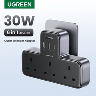 UGREEN PD 30W Outlet Adapter 6 IN 1 Fast Charger Socket for iPhone 16 Pro Max iPhone 15 Pro Max iPho
