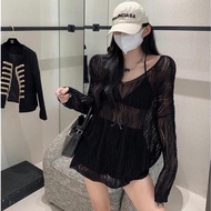 Beachwear studio - oversize knit outerwear bikini cover/