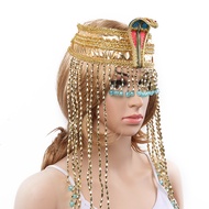 Halloween Party Cosplay Egypt Nile Pharaoh Cleopatra Costume Snake Shaped Hair Accessories Egypt Queen Headband Headpiece Props