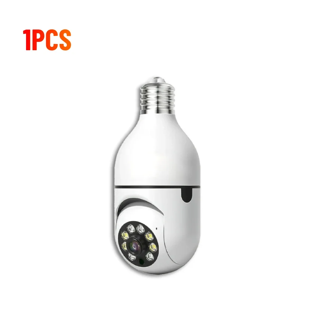 1-3PCS 2.4G 2MP E27 Bulb Camera Security Camera 4X Zoom Surveillance Cameras IP WiFi Camera Human Mo