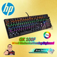 HP GK100F K500Y WIRED MECHANICAL MEMBRANE MIXED BACKLIGHT GAMING KEYBOARD (BLUE SWITCH) USB 104KEYS 