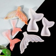 (JIE YUAN)DIY Crystal Epoxy Resin Mold Three dimensional Mermaid Fish Tail Silicone Mold