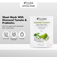 Evans Dermalogical Diamond Tomato Night Repair Mask with Probiotics and AnnonaSense 5pcs