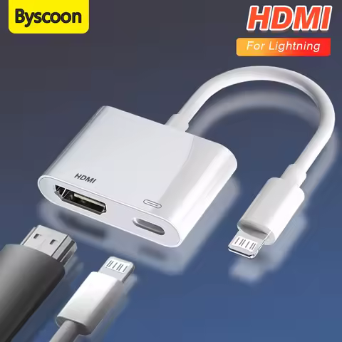 Lightning To HDMI Digital AV Adapter For iPhone14/13 iPad 1080P HDMI Video&Audio Sync Screen Convert