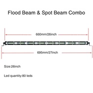 สปอร์ตไลท์ led 12v รถยนต์ 7/13/19/26 inch LED Work Light Bar Offroad Car SUV Jeep UTE Long Strip Lam