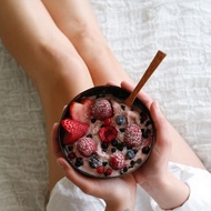 Coconut Bowl Set (Coconut Bowl + Spoon) For Acai, Salads, Yoghurts | 600ml - Handcrafted, Made Of Un