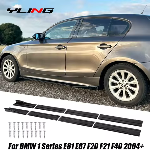 Universal 86.6 Inch 2.2M Side Skirts Rocker Panels Extensions For BMW 1 Series Accessories E81 E82 E