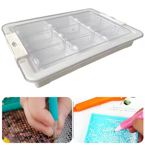 9/15/21/24/26/39 Grids Diamond Art Bead Box Organizer Bead Organizers and Storage 5D Beads Organizer