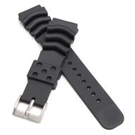 22MM Black Rubber Watch Band/Strap Replacement For SEIKO DIVER'S Watch