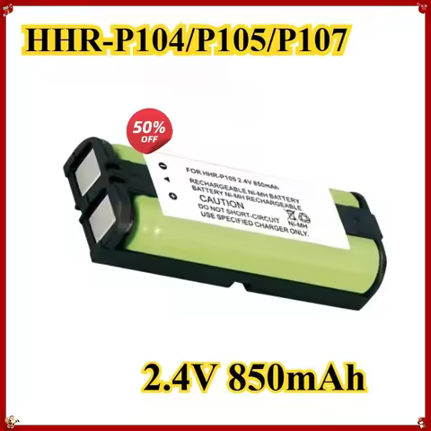 [New] HHR-P104/P105/P107 2.4V 850mAh for Panasonic Type Ni-MH Rechargeable Battery Home Phone