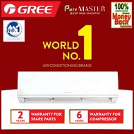 Gree R32 Non Inverter Air Conditioner 1.0hp - 2.5hp Pure Master Non-Inverter Air Conditioner Cold Pl