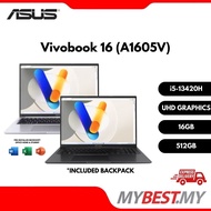 Asus Vivobook 16 Laptop A1605V-AMB9088WS/AMB9089WS (i5-13420H/ 16GB/ 512GB/Intel® UHD Graphics)