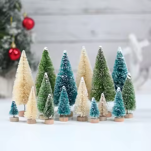 8 pieces artificial mini Christmas tree - small Christmas tree ornaments - table decorations