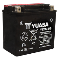 Yuasa Battery YTX14-BS Maintenance Free, Plug &amp; Play 12V For Honda Africa Twin, BMW F800GT/GS, Kawasaki GTR1400, ZX-14R