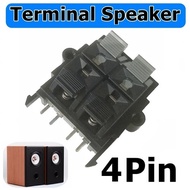 4 Pin Speaker Terminal Box Clamp 4 Hole Home Theater Audio Amplifier Box Connector Socket BA-143