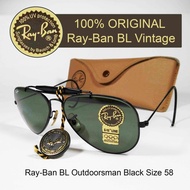 Kacamata Hitam RayBan BL Original USA Outdoorsman Black Size 58