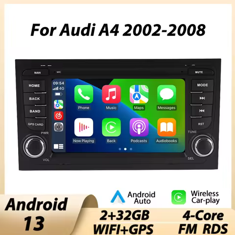 MEKEDE Android 13 Car Radio For Audi A4 B6 B7 S4 B7 B6 RS4 Seat Exeo RS4 B7 2002-2008 CarPlay GPS Au