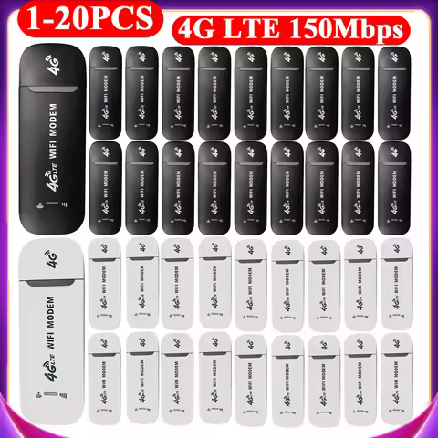 1-20pcs 4G LTE Wireless USB Dongle Mobile Broadband 150Mbps Modem Stick Sim Card Wireless Router USB