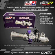 THROTTLE BODY KIT UMA RACING TB DOWNDRAFT UMA MX KING 150 Y15ZR BISA DIAPLIKASIKAN KE NMAX NEW AEROX