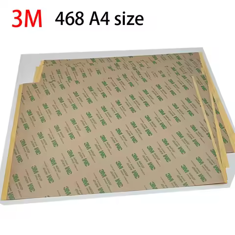 A4 size, 210x297mm, 0.13mm thick, Clear 3M 468 468MP 200MP Two sides Adhesive Tape, High Temperature