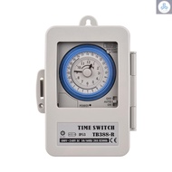 Mechanical 24 Hours Timer Switch IP53 Rating Programmable Electrical Timer Switch Box AC 100-240V 15