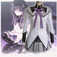 Puella Magi Madoka Magica Akemi Homura Cosplay Costume Women Fighting Game Wear Uniform Anime Wig Ha